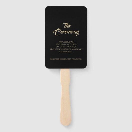 Éventail Nous faisons Black Elegant Art Déco Gold Retro Mar (Dos)