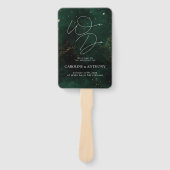 Éventail Nous faisons Dark Green Magic Mariage or (Devant)