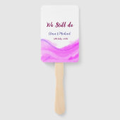 Éventail Nous faisons encore rose violet parties scintillan (Dos)