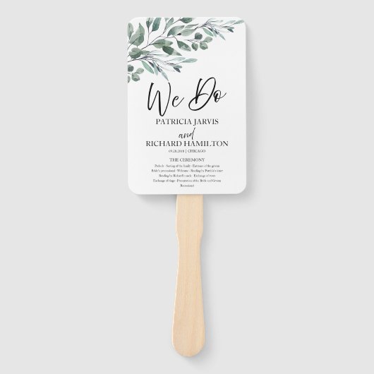 Éventail Nous faisons Eucalyptus Feuille Programmes de mari (Devant)