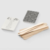 Éventail Nous faisons Simple Script Géométrique Chic Weddin (Non-assemblé)