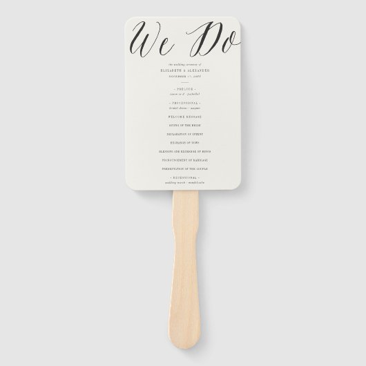 Éventail Nous faisons Simple Script Géométrique Chic Weddin (Devant)