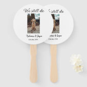 Éventail Nous faisons toujours mariage couple animal photo  (Devant et derrière)