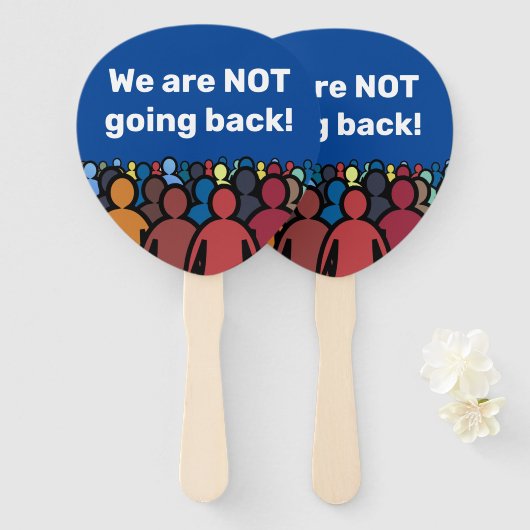 Éventail Nous ne retournons pas (Devant et derrière)