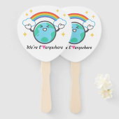 Éventail Nous sommes partout dans le triangle rose (Devant et derrière)