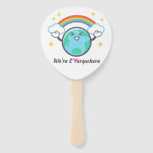 Éventail Nous sommes partout dans le triangle rose (Dos)