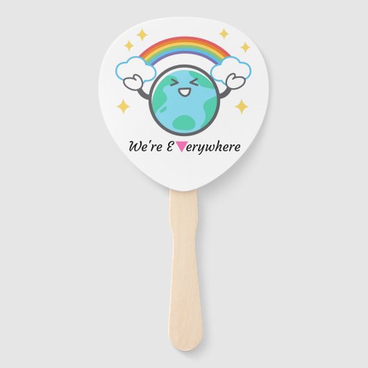 Éventail Nous sommes partout dans le triangle rose (Devant)