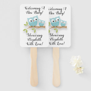 Éventail Nouveau bébé Nouveau maman Baby shower chouette Ch