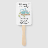 Éventail Nouveau bébé Nouveau maman Baby shower chouette Ch (Dos)