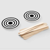 Éventail Novelty Black and White Bullseyes Cercles (Non-assemblé)