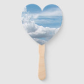 Éventail Nuages blancs dans le ciel bleu (Dos)