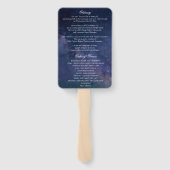 Éventail Nuit étoilée dans Love Mémoire Funeral Programme (Dos)