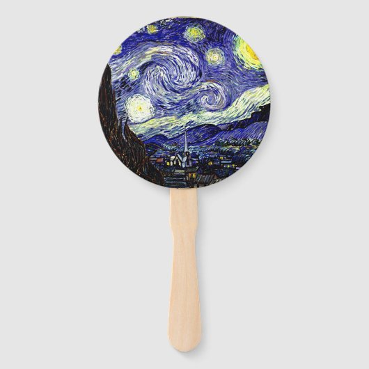 Éventail Nuit étoilée de Van Gogh, 1889 (Devant)