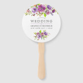 Éventail Nuit Printemps Aquarelle Fleur Faveur (Devant)