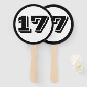 Éventail numéro personnalisé (Devant et derrière)