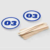 Éventail numéro personnalisé bleu (Non-assemblé)