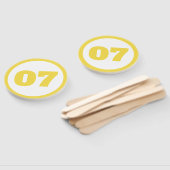 Éventail numéro personnalisé jaune (Non-assemblé)