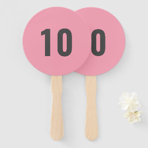 Éventail Numéro personnalisé Modern Pink Game Score