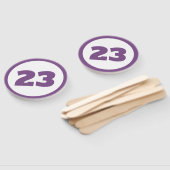 Éventail numéro personnalisé pourpre (Non-assemblé)