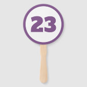 Éventail numéro personnalisé pourpre (Devant)