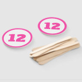 Éventail numéro personnalisé rose (Non-assemblé)