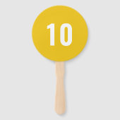 Éventail Numéro personnalisé | Yellow Event Game Score (Dos)