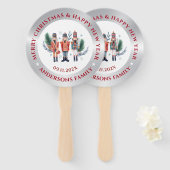 Éventail Nutcrackers de Noël composition 4 (Devant et derrière)