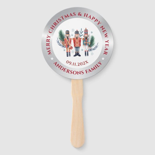 Éventail Nutcrackers de Noël composition 4 (Devant)