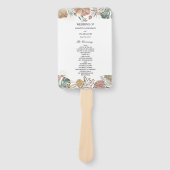 Éventail Oasis d'aquarelle moderne Fleurs et Feuille Cadre (Devant)