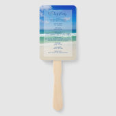 Éventail Ocean Waves Photography Beach Wedding Programme (Dos)