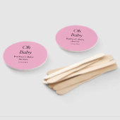 Éventail Oh bébé ajouter nom baby shower date simple minimu (Non-assemblé)