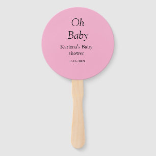 Éventail Oh bébé ajouter nom baby shower date simple minimu