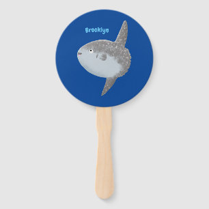 Éventail Oiseau de mer mola mola mignonne caricature