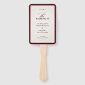 Éventail Old Money Modern Formal Burgundy Wedding Program (Devant)