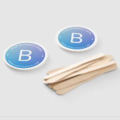 Éventail Ombre de fond bleu et violet avec texte modifiable (Non-assemblé)