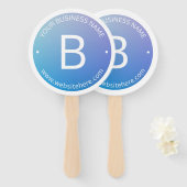 Éventail Ombre de fond bleu et violet avec texte modifiable (Devant et derrière)