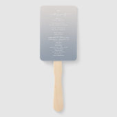 Éventail Ombre Ivory & Dusty Blue Mariage Ceremony Programm (Dos)