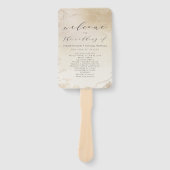 Éventail Ombre Jaune Gold Frosted Mariage programme de céré (Devant)