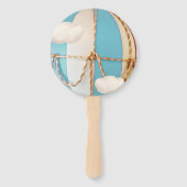 Éventail On Peut Attendre ! Ventilateur main baby shower (Dos)