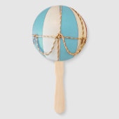 Éventail On Peut Attendre ! Ventilateur main baby shower (Devant)