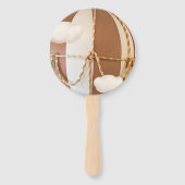 Éventail On Peut Attendre ! Ventilateur main baby shower (Dos)