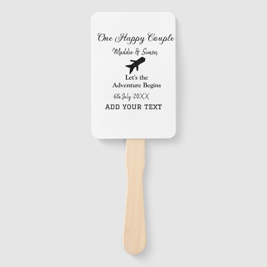 Éventail One happy Couple, l'aventure commence co mariage (Devant)