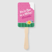 Éventail "One In A Melon" Pink & Green Watermelon Tropical (Devant)