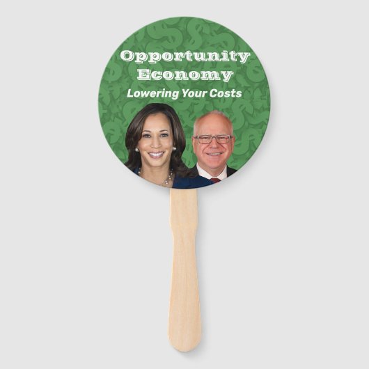 Éventail Opportunity Economy Harris Walz 2024 (Devant)