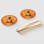 Éventail Orange Basketball Player Photo High School Spirit (Non-assemblé)