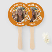 Éventail Orange Cheerleader Photo High School Parent (Devant et derrière)