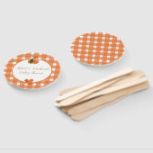 Éventail Orange En vichy Baby shower Citrouille (Non-assemblé)