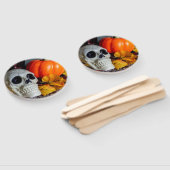 Éventail Orange et crâne (Non-assemblé)