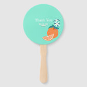 Éventail Orange Fruité 10e Anniversaire Sarcelle (Dos)