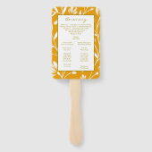 Éventail Orange Green Floral Wedding (Dos)